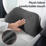 Lumbar Support Pillow for Car, Ergonomic Memory Foam Back Cushion for Driving, Seat Office Chair, Gaming Chair, Lower Back Support for Back Pain Relief, Black, 2 Pack - Image 3
