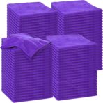 Nuenen Microfiber Cleaning Cloths for Cars 16 x 16 Inch Ultra Absorbent Car Towels Drying Reusable Cleaning Supplies House Kitchen Window Microfiber Towel(Purple,60 Pcs)