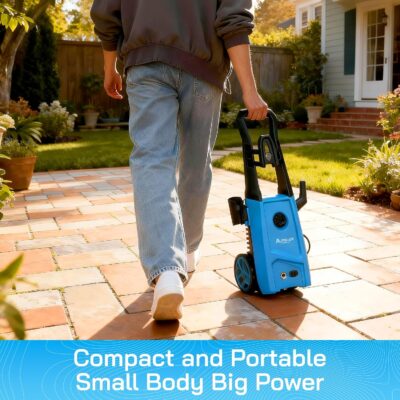 Electric Pressure Washer Power Washer Electric Powered Power Wash Power Washers with Adjustable Nozzle, Pressure Cleaning Machine with Foam Cannon for Cars, Fences, Driveways, Patios, Home Cleaning - Image 6