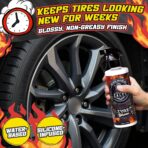 Salty Captain Tire Shine 16.9oz – Tire Shine Spray for Long-Lasting Gloss – Water-Based Formula with UV Shield – Safe for Cars, Trucks, Motorcycles, RVs & More – Non-Greasy & No Sling, Easy to Apply - Image 3