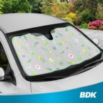 BDK Pastel Flowers Front Windshield Sunshade Accordion Folding Style Auto Shade for Cars Trucks SUVs Vans Blocks UV Rays Sun Visor Protector Easy Setup Keeps Your Vehicle Cool (58" x 27") - Image 7