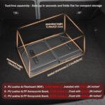 Trunk Organizer,car organizers and storage,black Leather Storage Box with lid,Fiberboard,Collapsible,15''L x 13''W x 12.4''H,2K inches³(size A) - Image 2