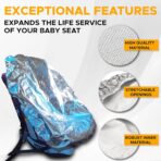 EcoNour Baby Car Seat Sun Shade Cover | Infant Carseat Heat Protector Keeps Toddler Seat at a Cool Temperature | Reflective car seat Sunshade Blocks Out Heat | Baby Travel Accessories - Image 7