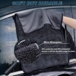 4PCS Car Drying Towel Microfiber Detailing Kit - 36x24 in Car Towels Cleaning Supplies, Reusable Shammy Quick Dry Cloth for Carwash, for Auto, Boat, RV, Garage & Home, Scratch-Safe Absorbent Cleaning - Image 3