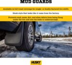 Husky Liners Custom Mud Guards | Fits 2024-2026 GMC Canyon, Crew Cab (Excludes The AT4X Model) | Front & Rear Set, 4-pc Black - 58326 - Image 2