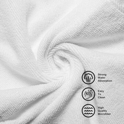 CARTMAN 14 x 14 Inch, 30 Pack, 280GSM Microfiber Cleaning Cloths, Non-Abrasive, Reusable and Washable, All Purpose Cleaning Towels for Household, Car Washing, Drying & Auto Detailing, White - Image 4