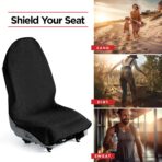 lebogner Waterproof Sweat Towel Car Seat Cover for Post Gym Workout, Running, Swimming, Beach and Hiking, Universal Fit Anti-Slip Bucket Seat Protector for Cars, SUVs and Trucks, Machine Washable - Image 6