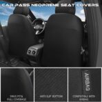 CAR PASS Waterproof Car seat covers Front Seats covers Neoprene Wetsuit, All-Weather Non-Slip Durable, Universal Fit for SUV Sedans Trucks Vans Automotive, Armrest Airbag Compatible, 3D Emboss 2 Black - Image 5