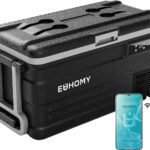 EUHOMY 12 Volt Refrigerator, 80QT(75L) 12V Fridge, Electric Cooler APP Control, Car Fridge 12/24V DC 100-240V AC, Car Refrigerator 0℉~68℉, 12 Volt Cooler for Camping, Trip, Truck, Boating, Outdoor