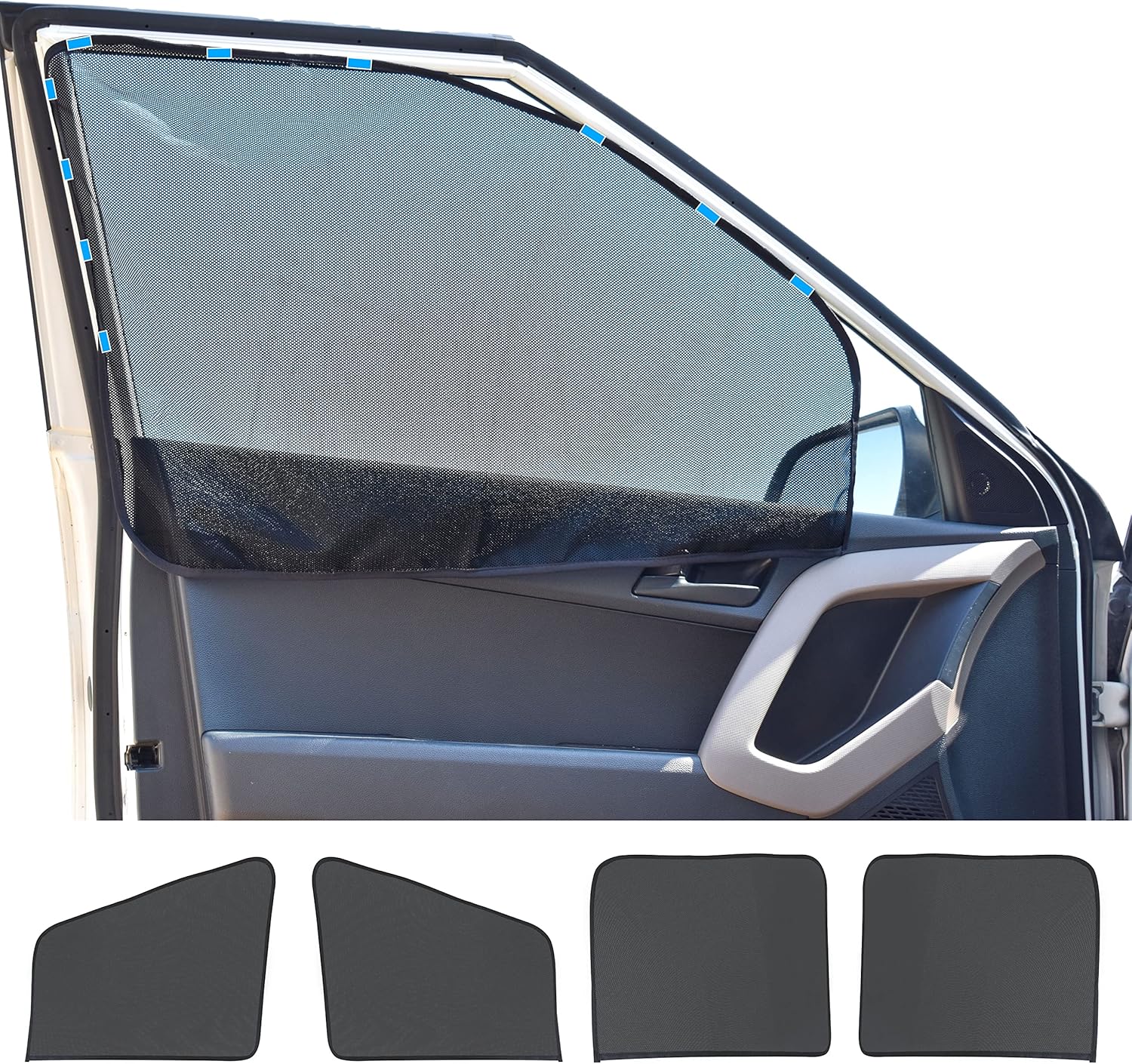 A10u9Qd8jVL._AC_SL1500_.jpg EcoNour Magnetic Car Side Window Sunshade (4 Pack) | Baby Window Shade Sunscreen Block Sunlight | Car Front and Rear Sun Shade for Baby | Side Windows Sun Protection Accessories - Image 1