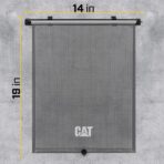 CAT Retractable Pull-Down Back Seat Side Window Shades for UV Sun Protection, Universal Fit, 2-Pack, Gray, Modern Style, 14x19in - Image 8